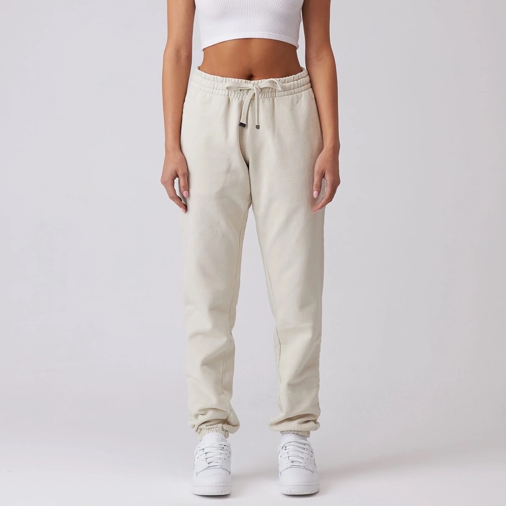 TALENTLESS Relaxed Fleece Jogger Sweatpants Ivory Bone Women’s Medium